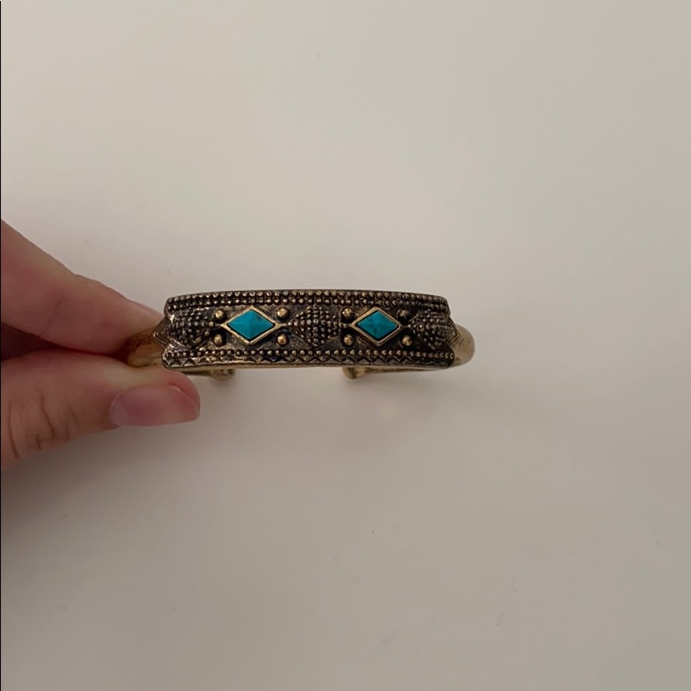 14k Gold/Turquoise authentic lucky-brand cuff